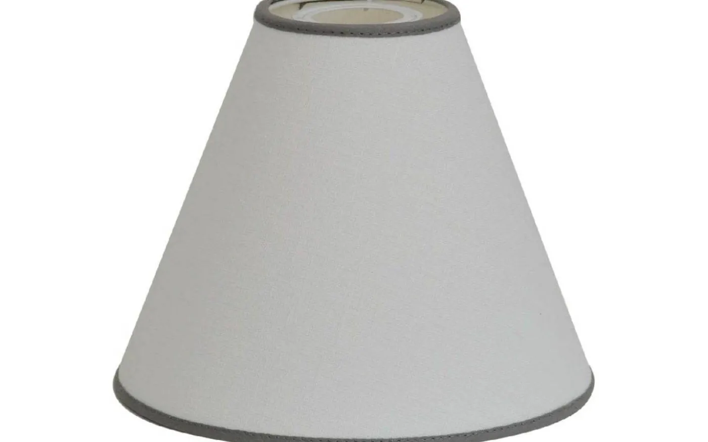 Carolin Toppringskärm Ø22cm Vit, Grått Band