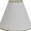 Carolin Toppringskärm Ø22cm Vit, Sandfärgat Band