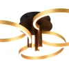 Caruso Plafond LED matt svart/guld