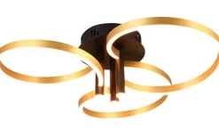 Caruso Plafond LED matt svart/guld
