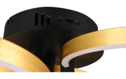 Caruso Plafond LED matt svart/guld