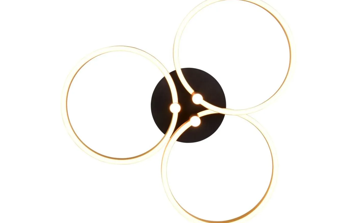 Caruso Plafond LED matt svart/guld