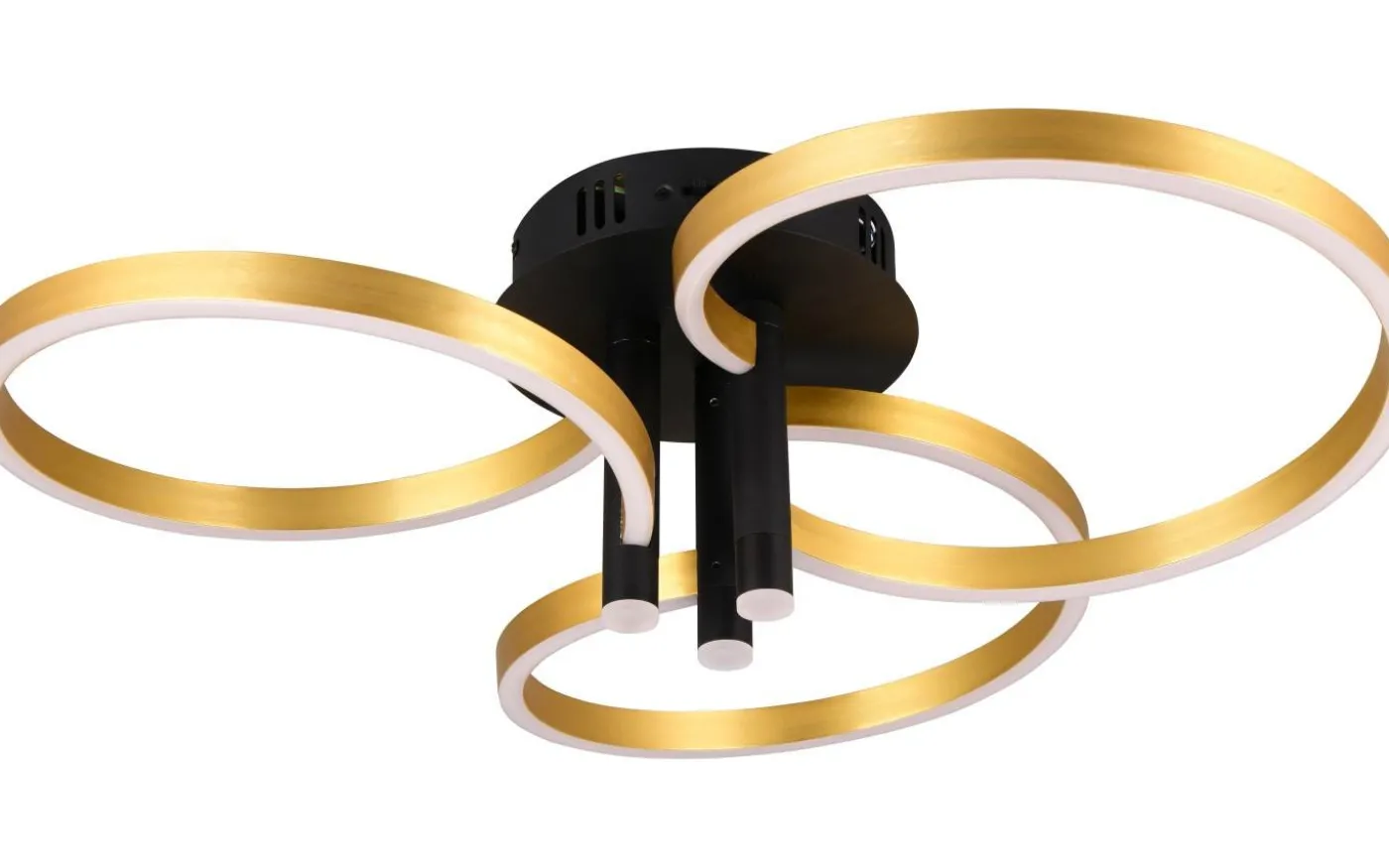 Caruso Plafond LED matt svart/guld