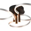 Caruso Plafond LED mattsvart/aluminium
