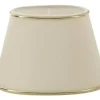 Chintz Oval Lampskärm 33cm Beige med Guldprofil