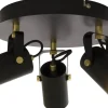 Cilindro Takspotlight 29cm LED 3x6W 3000K Svart/Matt Mässing