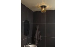 Claudia Plafond 20cm Svartkrom/Rök IP23