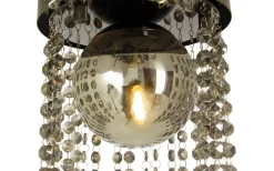 Claudia Plafond 20cm Svartkrom/Rök IP23