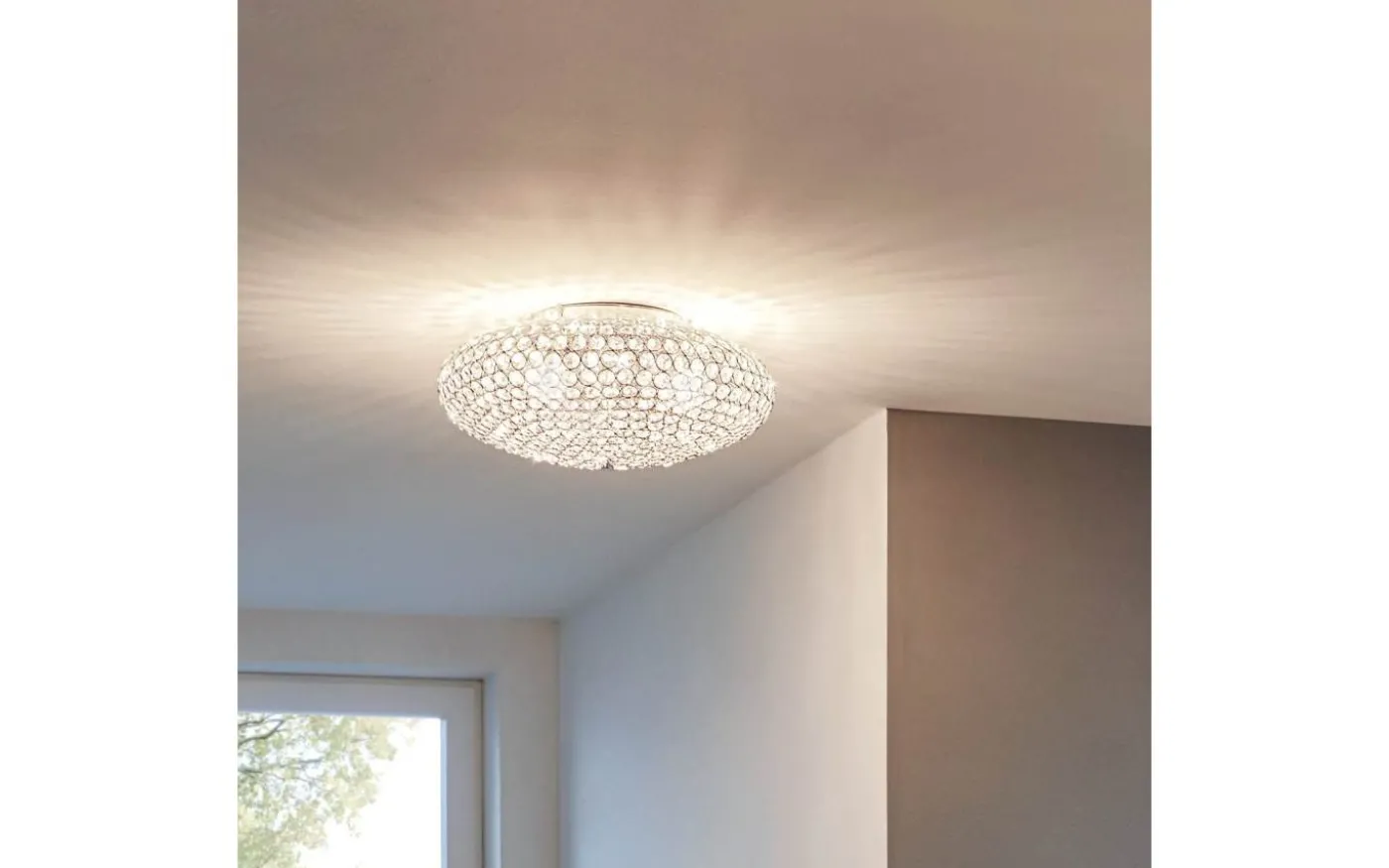 Clemente Kristallplafond 35cm Krom