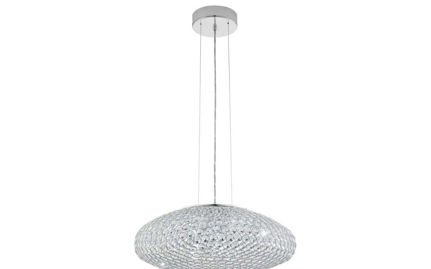 Clemente Taklampa Kristall 54cm Krom