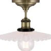 Cobbler Plafond 25cm E27 Antikmässing/Vit