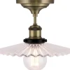 Cobbler Plafond 25cm E27 Antikmässing/Klar