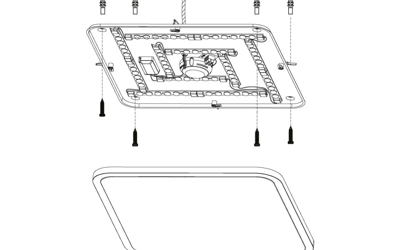 Cogoleto Plafond 49cm LED 3000-5000K 30W med Fjärrkontroll Vit