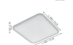Cogoleto Plafond 49cm LED 3000-5000K 30W med Fjärrkontroll Vit