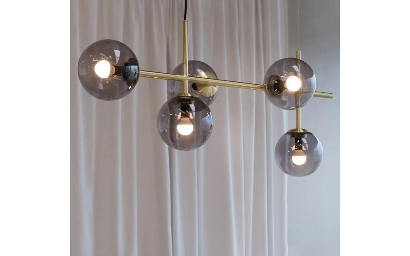 Como Taklampa 93cm Rök/Mässing