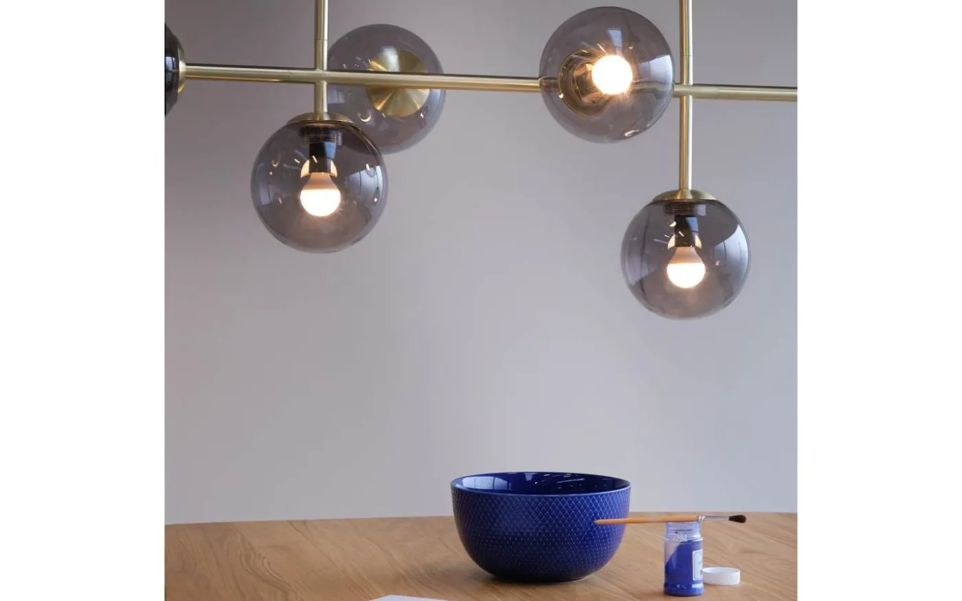 Como Taklampa 93cm Rök/Mässing
