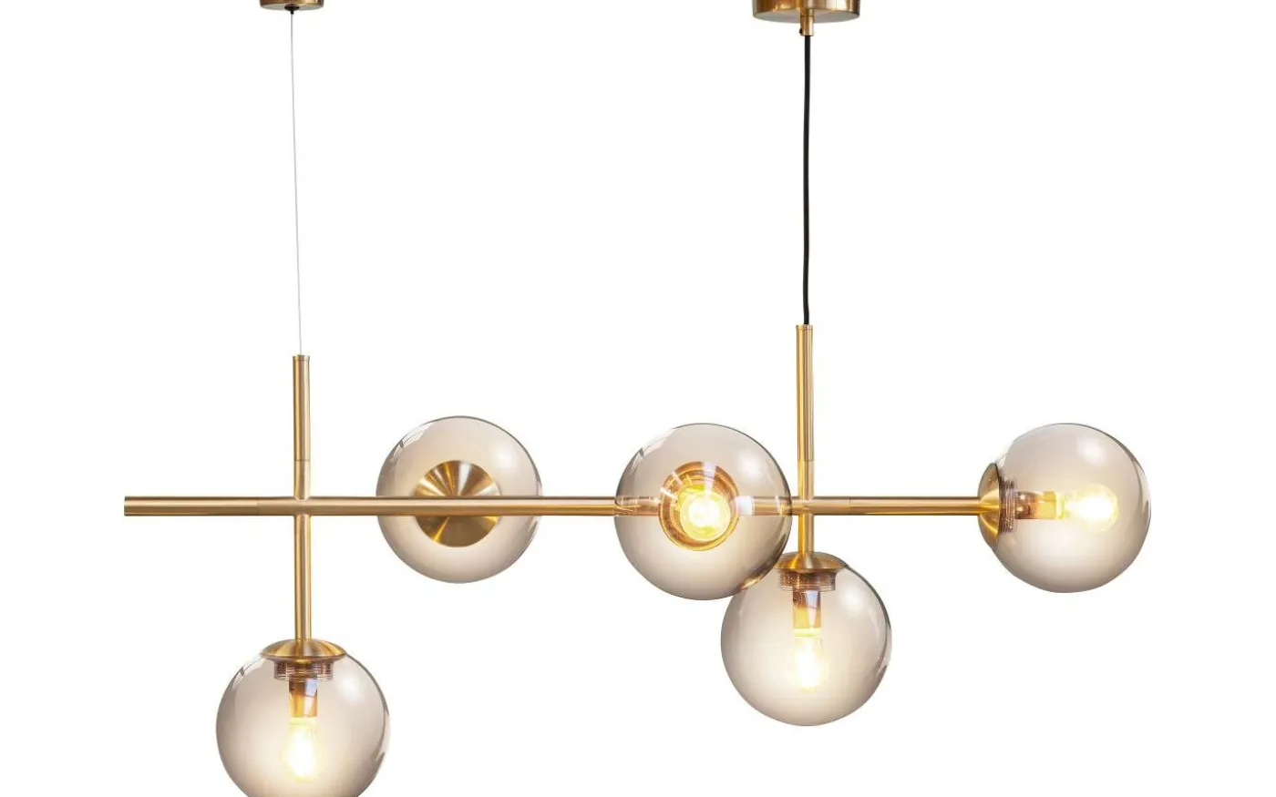 Como Taklampa 93cm Rök/Mässing