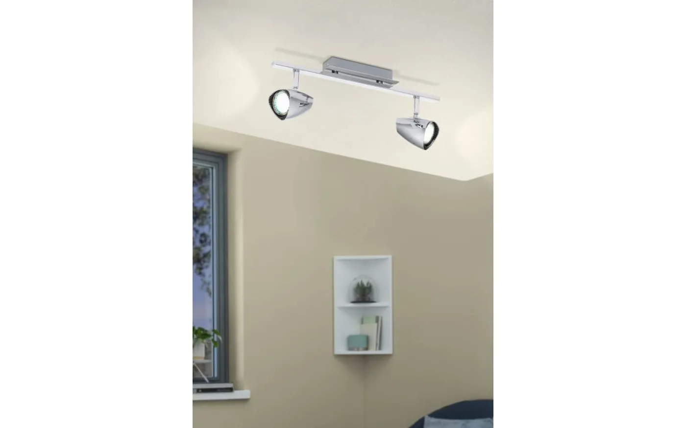 Corbera Takspotlight 39cm GU10 LED 3000K 2x2,8W Krom