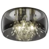 Crystal Plafond 35cm 3xE14 krom/rökfärgat glas