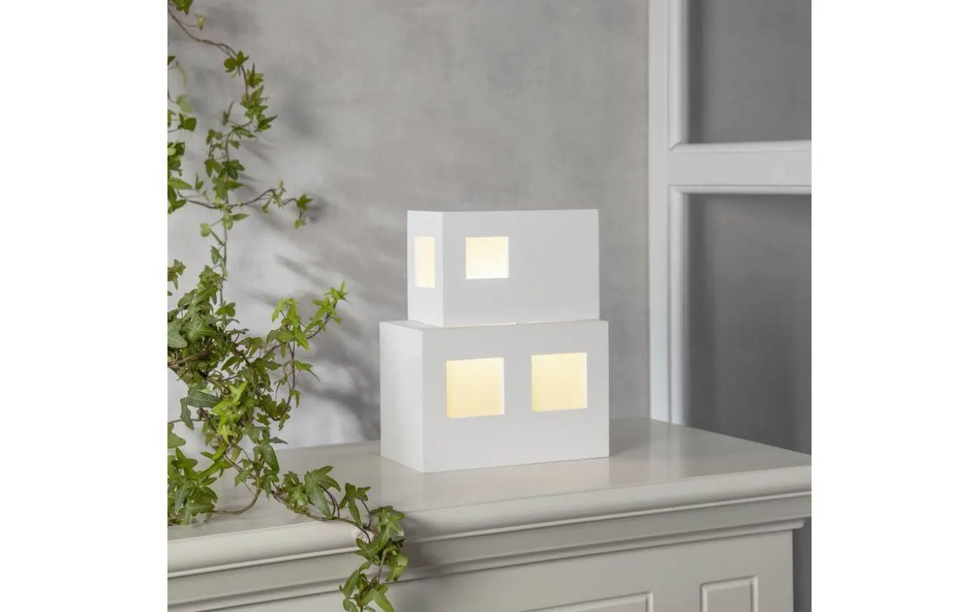 Cube Bordslampa E14 25cm Vit