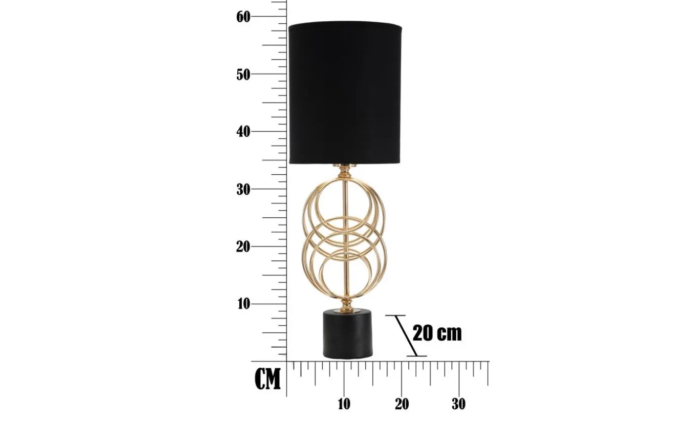 Cubo Bordslampa 58,5cm Guld/Svart