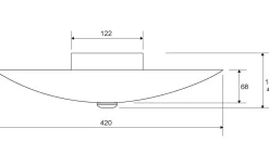 Cyklon Plafond 42cm Vit/Stål