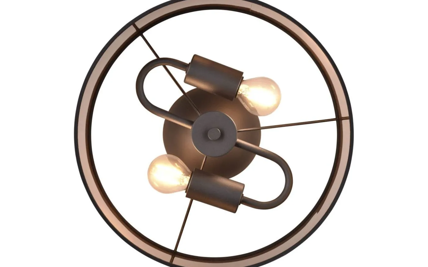 Davos Plafond 30cm 2xE14 matt svart/grå