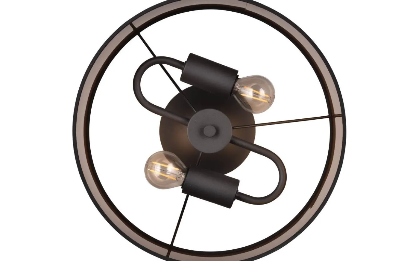 Davos Plafond 30cm 2xE14 matt svart/grå