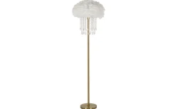 Diamon Golvlampa Fjädrar 165cm Guld