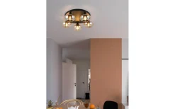 Divina Plafond 3-delad E14 matt svart/bärnsten