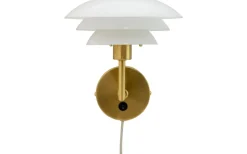 DL20 Vägglampa Opal/Mässing