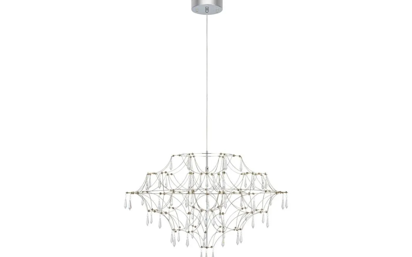 Efesos Kristallkrona 80cm Stål/Klar