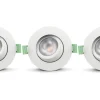 Ellen 230V Spotlight Dim to Warm 2200-2700K 6W Vit 3-pack IP65