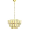 Erseka Taklampa Kristall 39cm Mässing