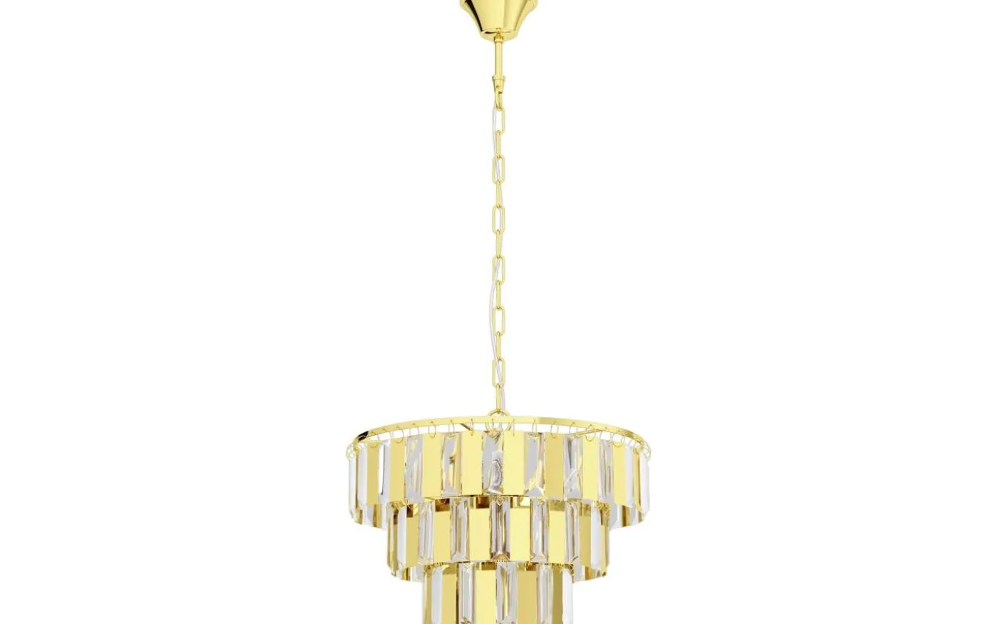 Erseka Taklampa Kristall 39cm Mässing