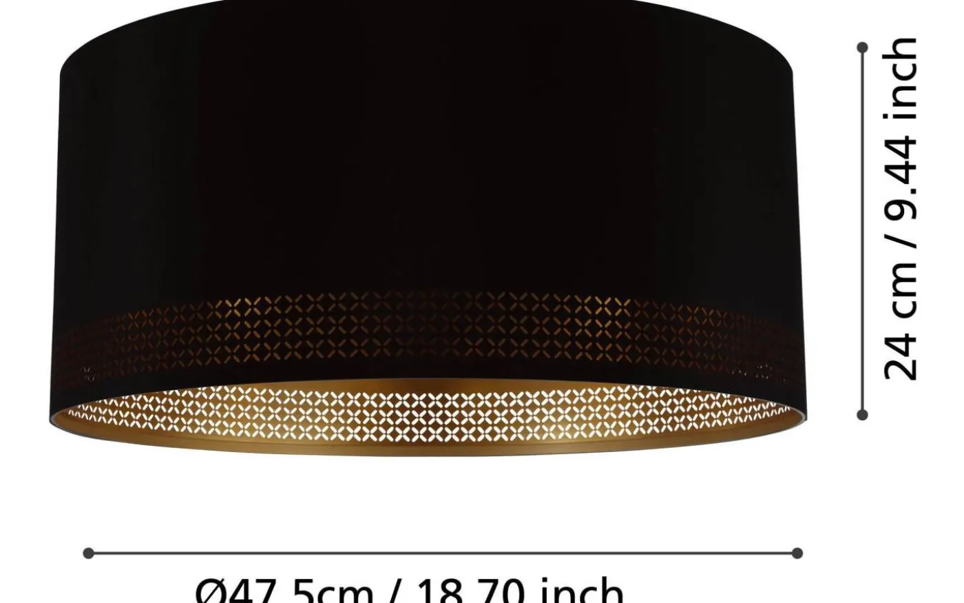 Esteperra Plafond 47,5cm Svart