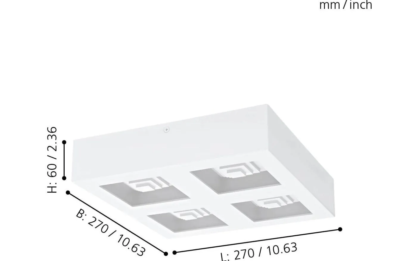 Ferreros Plafond 27cm LED 3000K 25W Vit
