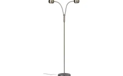 Fladen Golvlampa 2L 140cm Nickel