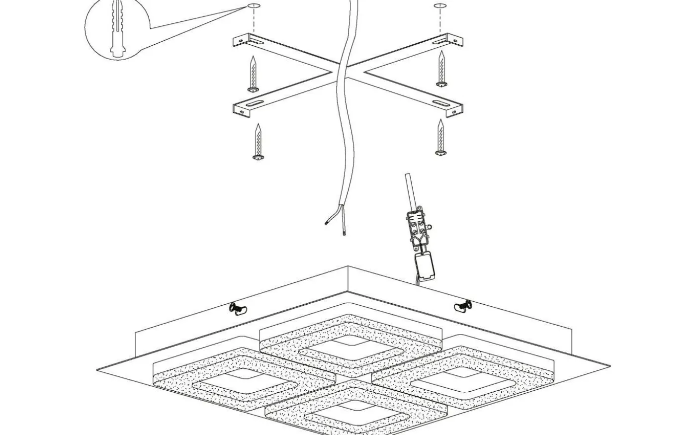 Fradelo Plafond 28cm LED 3000K 16W Svart