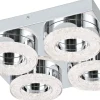 Fradelo Rund Plafond 28cm LED 3000K 14W Krom