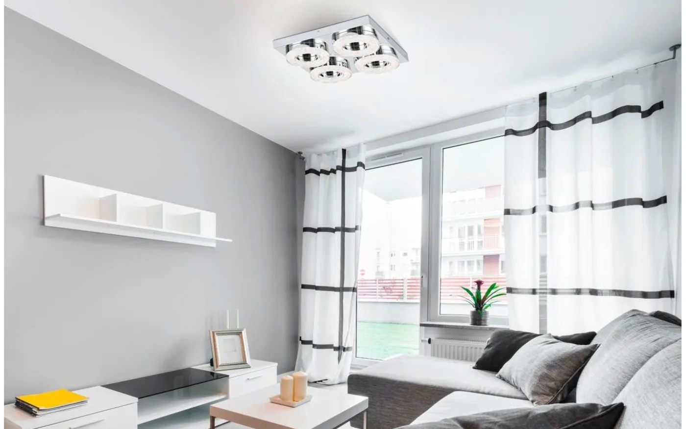 Fradelo Rund Plafond 28cm LED 3000K 14W Krom