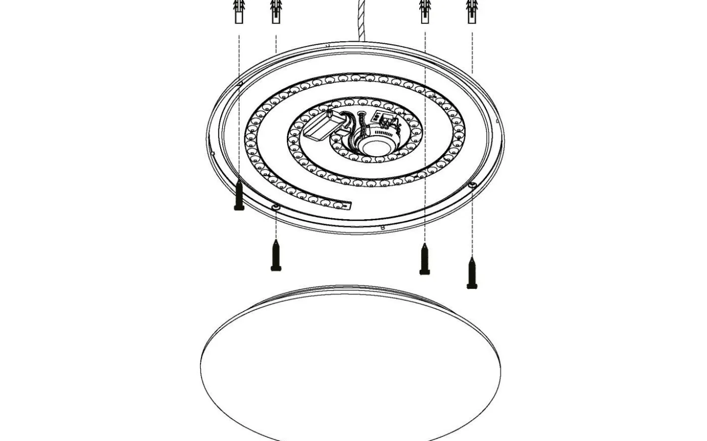 Frania Plafond 57cm LED 2700-6500K 32,5W med Fjärrkontroll Vit