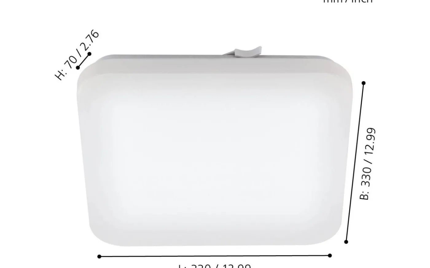Frania Plafond 33cm LED 3000K 14,6W Vit IP44