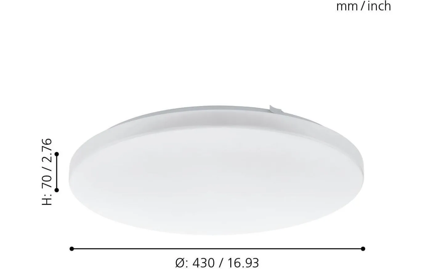 Frania Plafond Rund 43cm LED 3000K 33W Vit