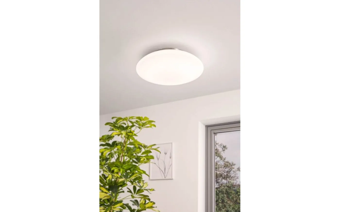 Frattina Plafond 43,5cm Eglo Connect LED 2700-6500K + RGB 27W Nickel