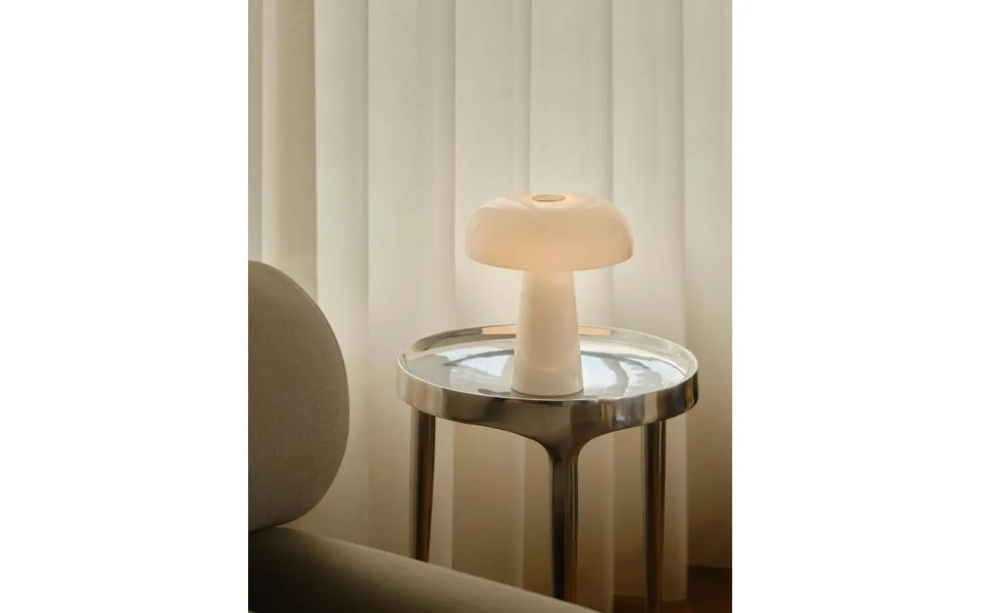 Glossy Mini Bordslampa 24cm Vit