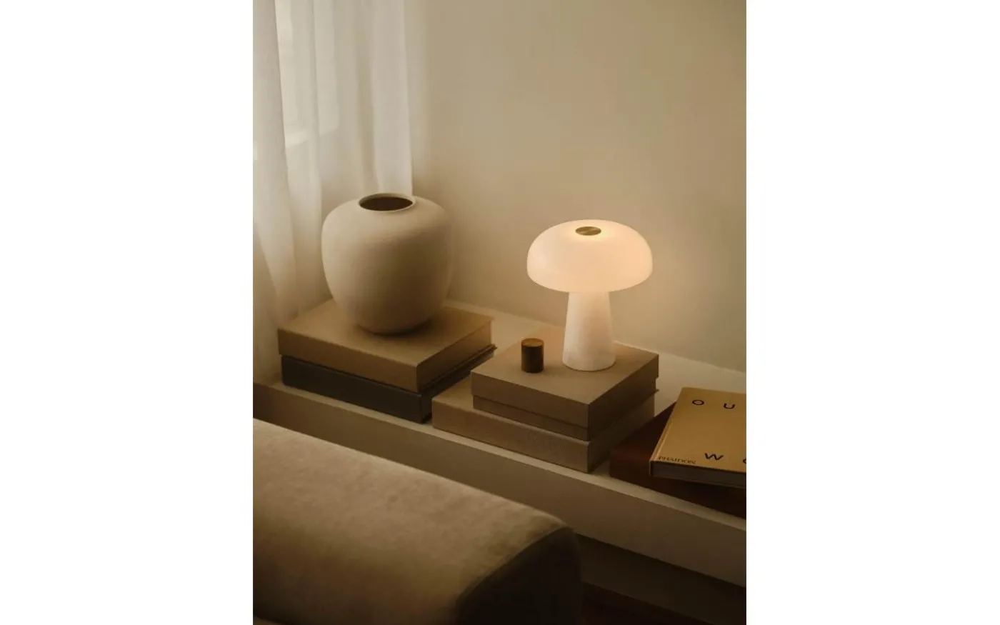 Glossy Mini Bordslampa 24cm Vit
