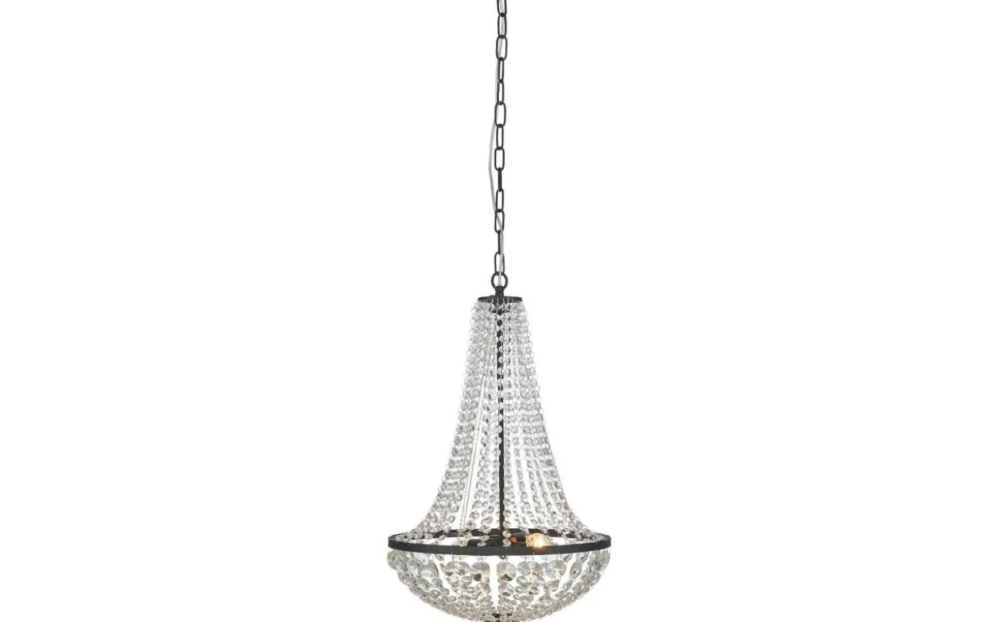 Gränsö Kristallkrona Svart 40 cm