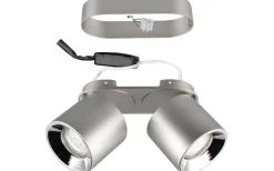 Guayana Spotlight 2-delad GU10 borstad aluminium