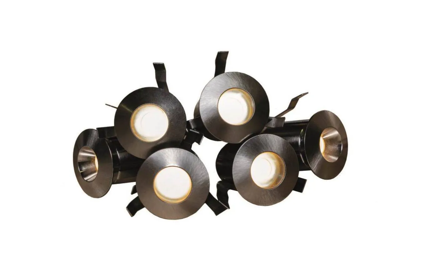 Heatspot G2 Kit Bastu 2700K 6x0,4W Borstad Stål IP44